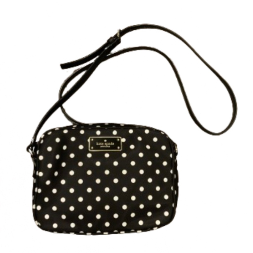 Kate Spade Crossbody Black & White Mindy Blake Avenue Diamond Dot NWOT